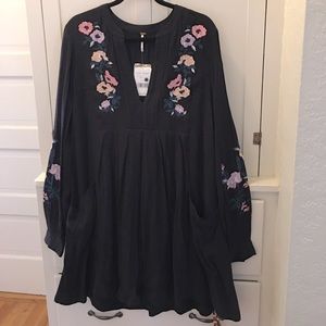 free people embroidered mini dress